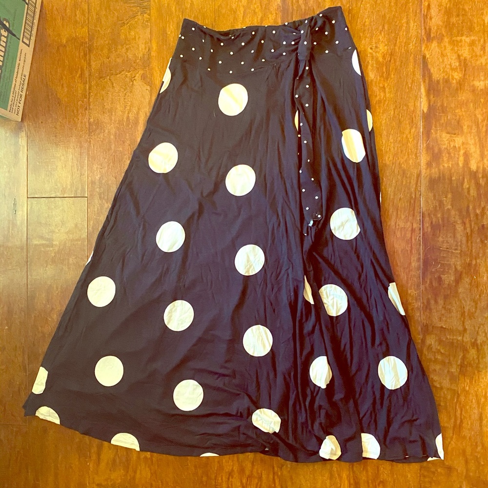 NWT Agnes and Dora polka dot maxi skirt